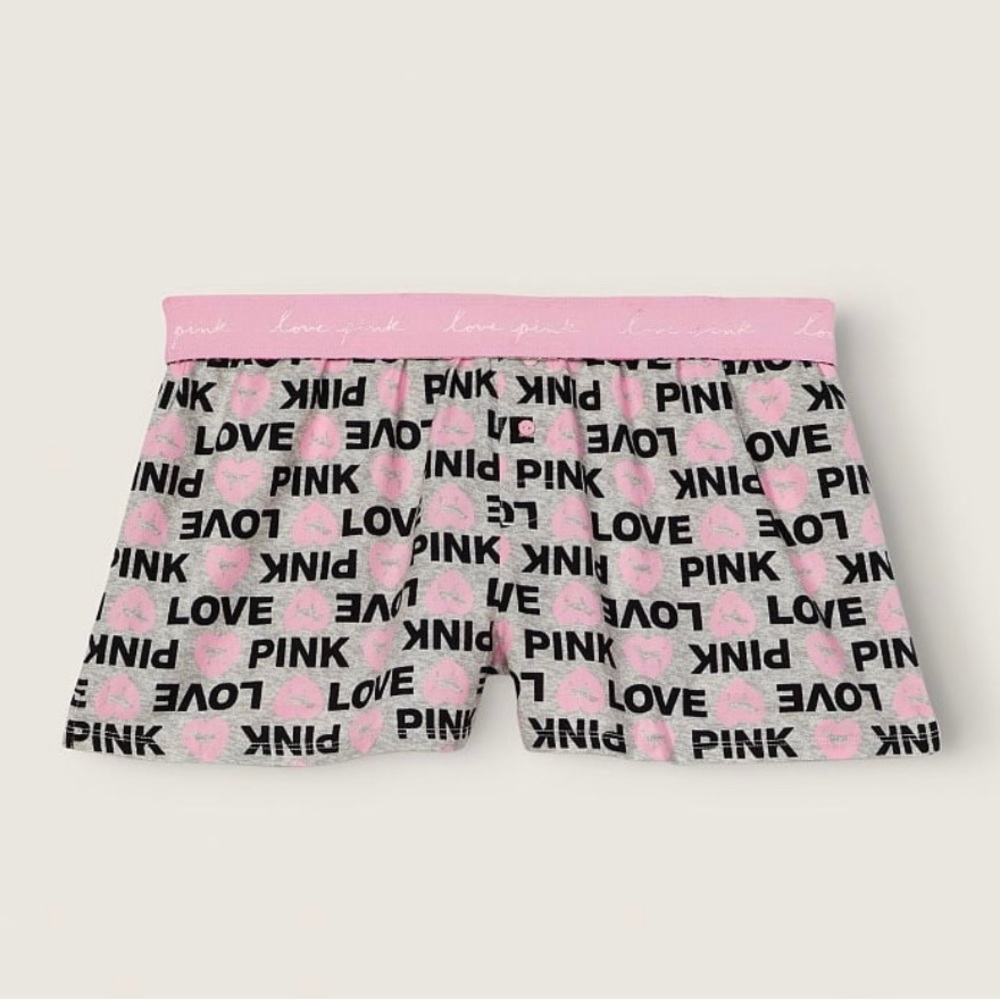 PINK boxy pajama shorts